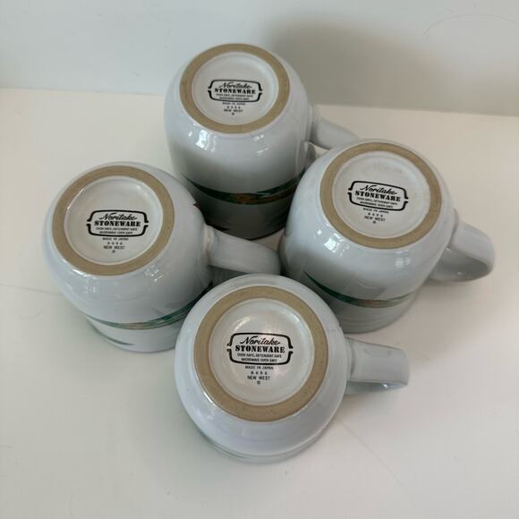 Vintage Noritake Coffee Mugs in New West Pattern Set of 5 - Picture 7 of 12